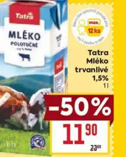 Billa Tatra Mléko trvanlivé 1,5% nabídka