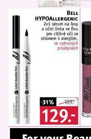 Rossmann Bell hypallergenic sérum na řasy nabídka