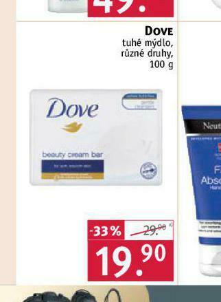 Rossmann Dove tuhé mýdlo nabídka