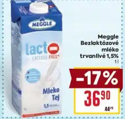 Billa MEGGLE Bezlaktózové mléko trvanlivé 1,5% nabídka