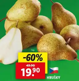 Lidl Hrušky nabídka