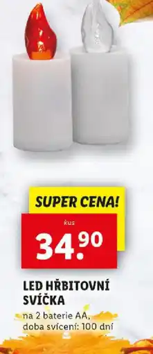 Lidl LED Hřbitovní svíčka nabídka