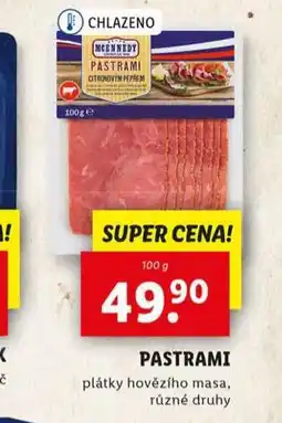 Lidl Pastrami nabídka