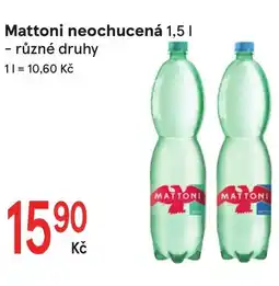 Žabka MATTONI Neochucená nabídka
