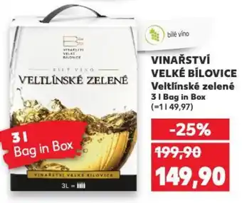 Kaufland VINAŘSTVÍ VELKÉ BÍLOVICE Veltlínské zelené nabídka