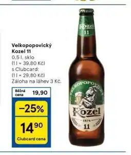 Tesco Pivo velkopopovický kozel nabídka