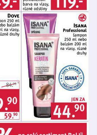 Rossmann Isana professional šampon, balzám nabídka