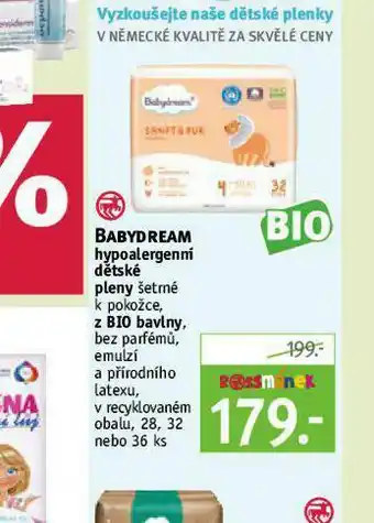 Babydream hypoalergenní dětské pleny