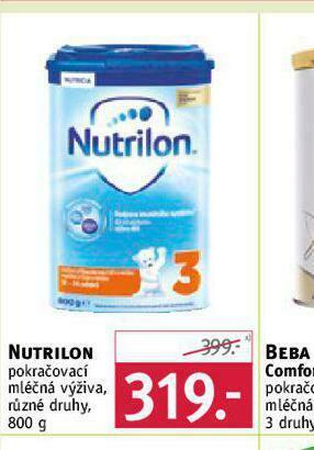 Rossmann Nutrilon pokračovací mléčná výživa nabídka