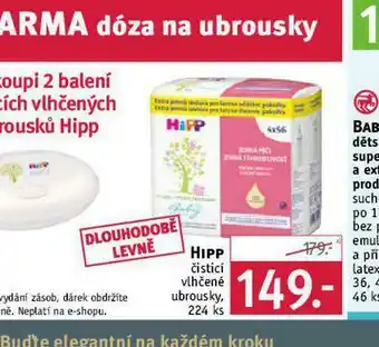 Rossmann Hipp čistící vlhčené ubrousky nabídka