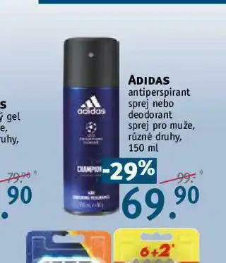 Rossmann Adidas antiperspirant, deodorant nabídka