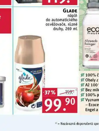 Rossmann Glade náplň nabídka