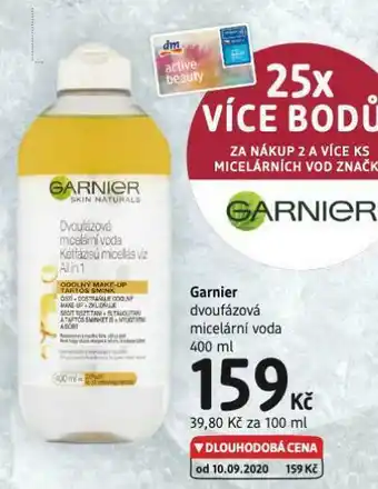 dm drogerie Garnier dvoufázová micelární voda s olejem nabídka