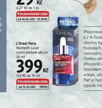 dm drogerie Loreal paris noční pleťové sérum nabídka