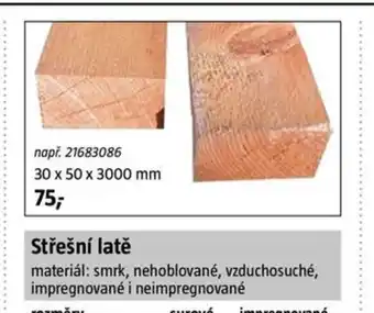 Bauhaus Střešní latě nabídka