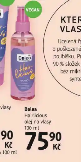 dm drogerie Balea olje na vlasy nabídka