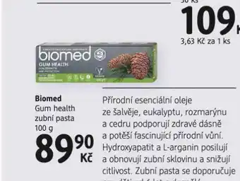 dm drogerie Biomed zubní pasta nabídka