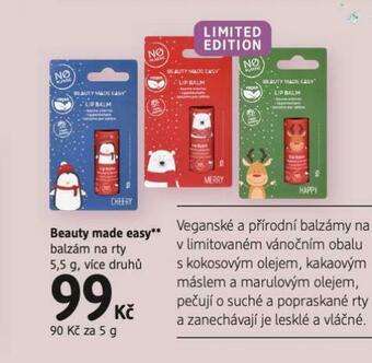 dm drogerie Beauty made easy balzám na rty nabídka