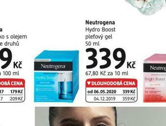 dm drogerie Neutrogena pleťový gel nabídka