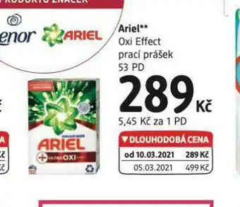 dm drogerie Ariel oxi effect prací prášek nabídka
