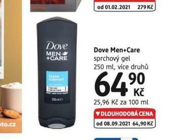 dm drogerie Dove men+care sprchový gel nabídka