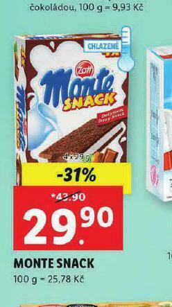 Lidl Monte snack nabídka