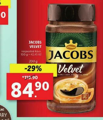 Lidl Jacobs velvet rozpustná káva nabídka