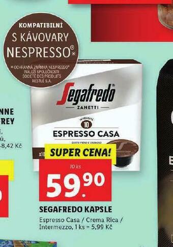 Lidl Segafredo kapsle nabídka