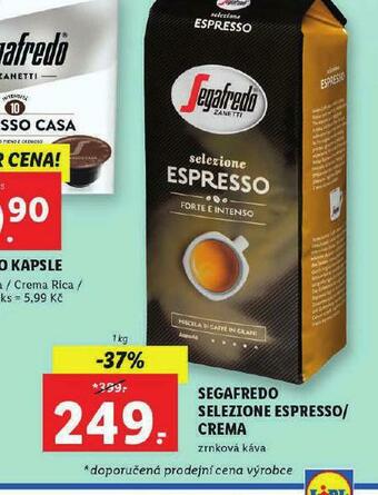 Lidl Segafredo selezione espresso / crema nabídka
