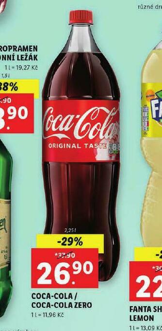 Lidl Coca cola 2,25l nabídka