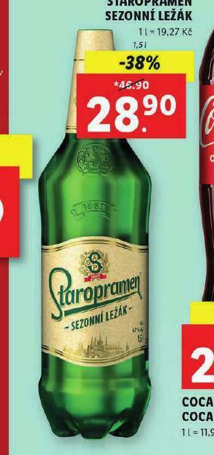 Lidl Pivo staropramen ležák nabídka