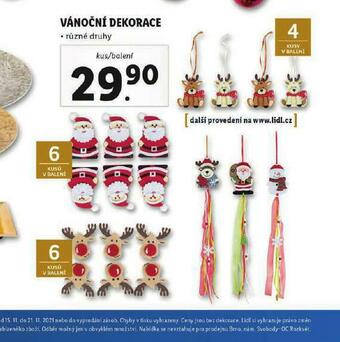 Lidl Vánoční dekorace nabídka