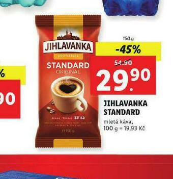 Lidl Jihlavanka standard mletá káva nabídka