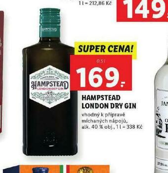 Lidl Hampstead london dry gin nabídka