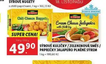 Lidl Papričky jalapeno plněné sýrem nabídka
