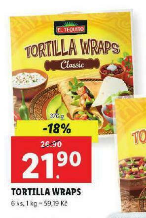 Lidl Tortilla wraps nabídka