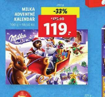 Lidl Milka adventní kalendář nabídka
