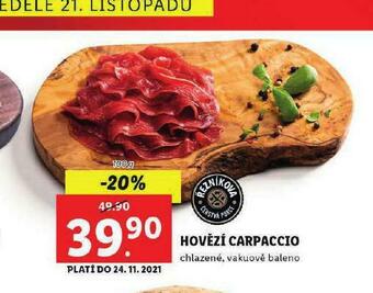 Lidl Hovězí carpaccio nabídka