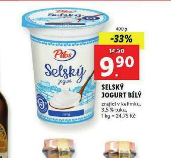 Lidl Selský jogurt bílý nabídka