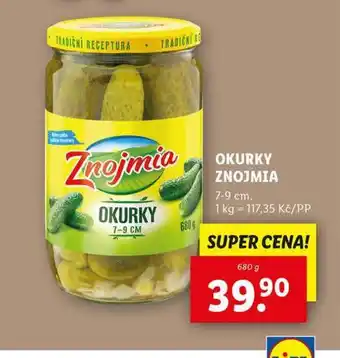 Lidl Okurky znojmia nabídka