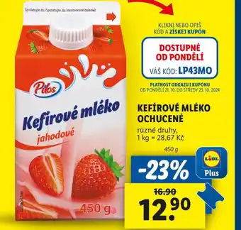 Lidl Kefírové mléko ochucené nabídka