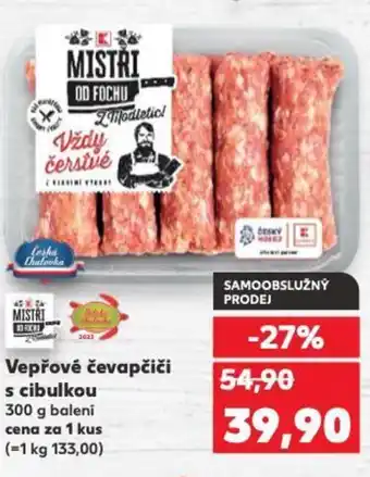 Kaufland Vepřové čevapčiči s cibulkou nabídka