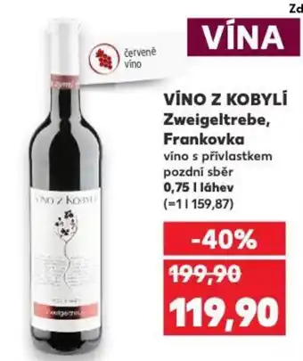 Kaufland VÍNO Z KOBYLÍ Zweigeltrebe, Frankovka nabídka