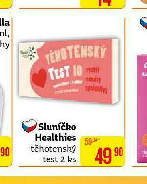 Sluníčko healthies těhotenský test