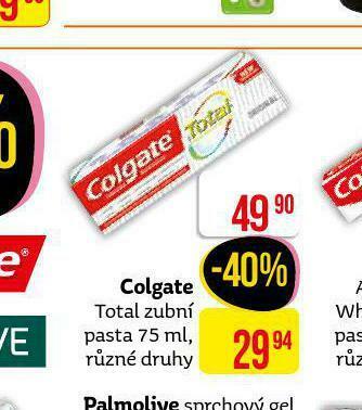 Teta Colgate total zubní pasta nabídka