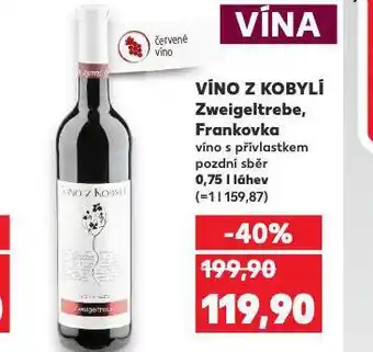 Kaufland Víno z kobylí frankovka nabídka