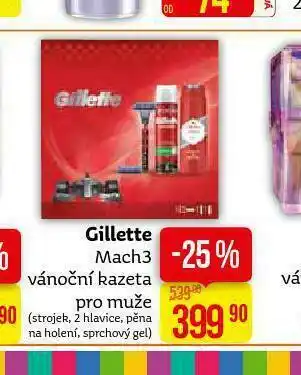 Teta Gillette mach 3 vánoční kazeta pro muže nabídka