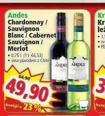 Norma Andes chardonnay / sauvignon blanc / cabernet sauvignon / merlot nabídka