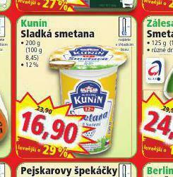 Norma Kunín sladká smetana nabídka