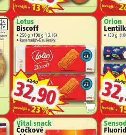 Norma Lotus biscoff nabídka